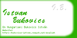 istvan bukovics business card