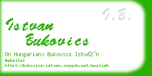 istvan bukovics business card